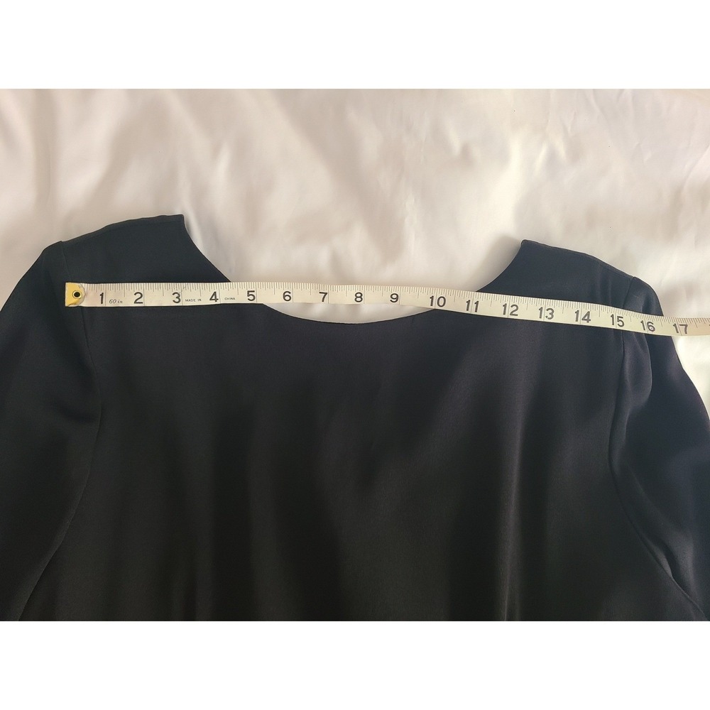 Vintage Talbots Steven Stolman Black Twist Back Cutout Sheath Dress Size 12 - Picture 9 of 16